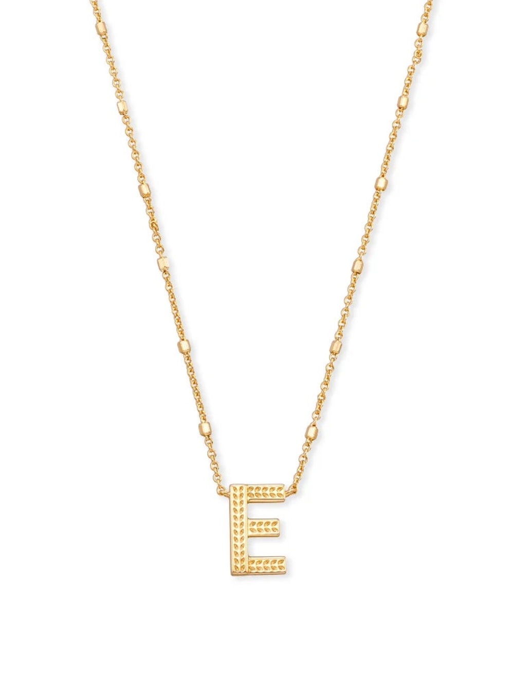 Kendra Scott Letter E Pendant Necklace in Gold NWT